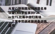 多米体育全站登录-包含从窗口期斯图加特调整名单以备CBA季后赛到Faker在TL比赛中回归赛场，上海申花战术微调备战德国杯的词条